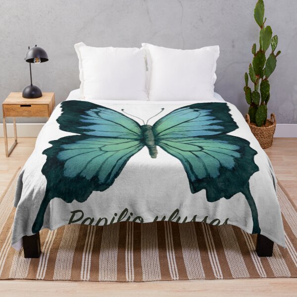 Item preview, Tropical Blue Ulysses Butterfly Specimen designed and sold by JillyBeanDesign.