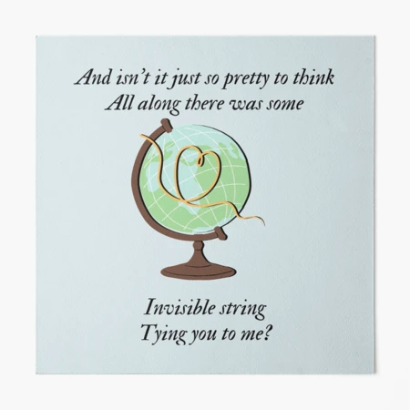 Invisible String Lyrics , Taylor Swift Folklore Lyrics Poster - Printing  Ooze