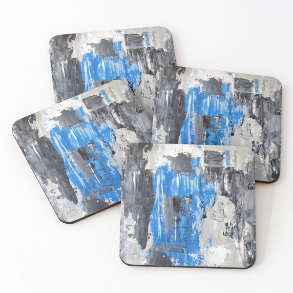 Item preview, Grey and Blue Abstract Art  designed and sold by Ethiyo.