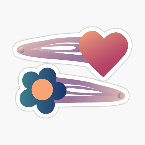 Retro Hair Pins Sticker