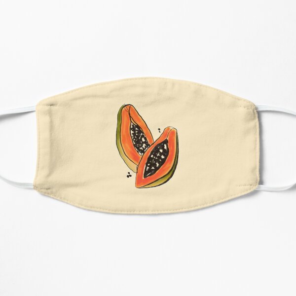 Papayas Mask For Sale By Trajeado14 Redbubble   Ur,mask Flatlay Front,product,600x600 