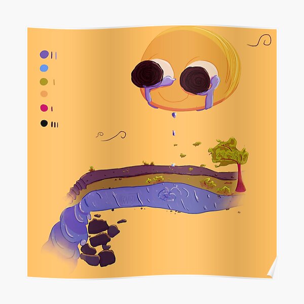 Cursed Emoji Poster For Sale By Seagullbinn Redbubble