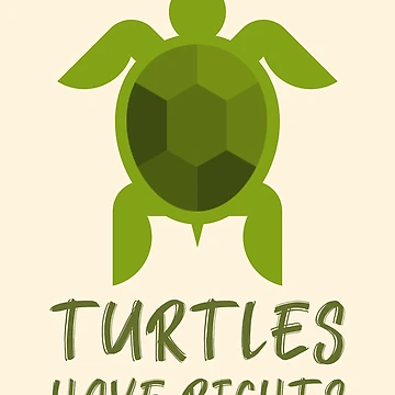 Artwork thumbnail, Turtles Have Rights Hard Shell Turtle by Telle Garcia