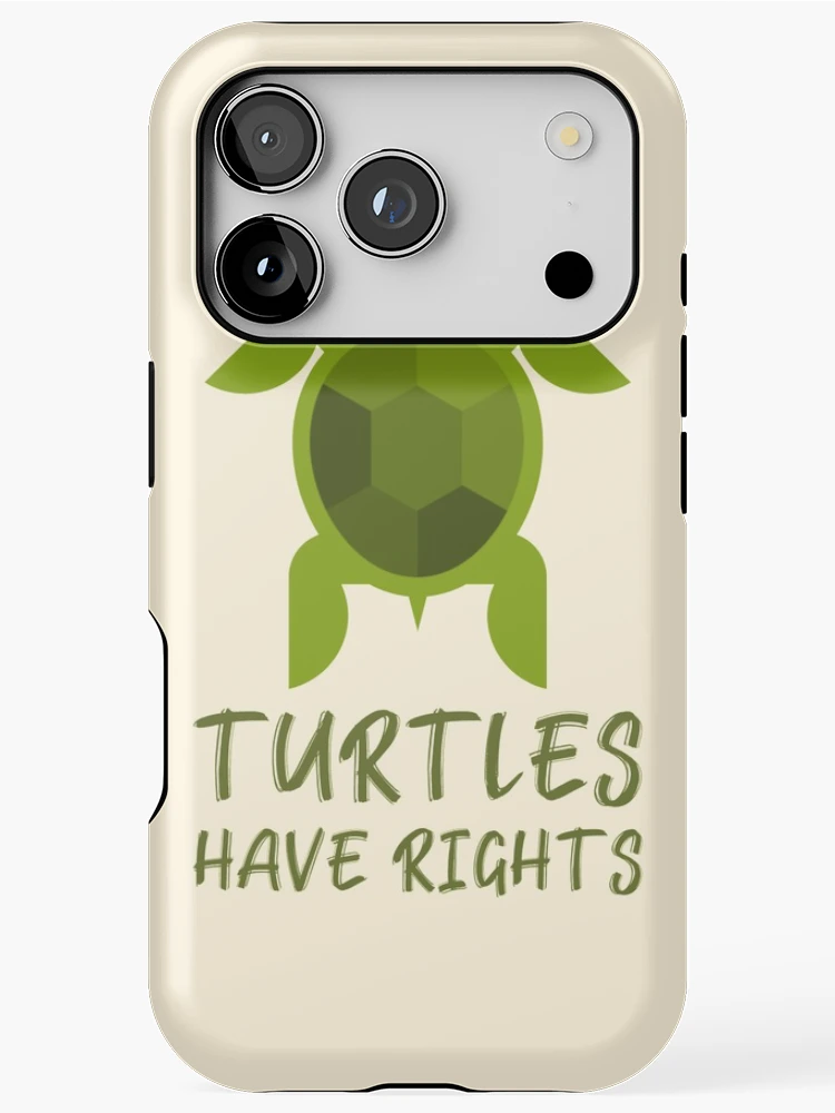 Thumbnail 1 of 4, iPhone Case, Turtles Have Rights Hard Shell Turtle designed and sold by Telle Garcia.