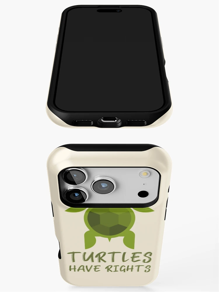 Thumbnail 3 of 4, iPhone Case, Turtles Have Rights Hard Shell Turtle designed and sold by Telle Garcia.