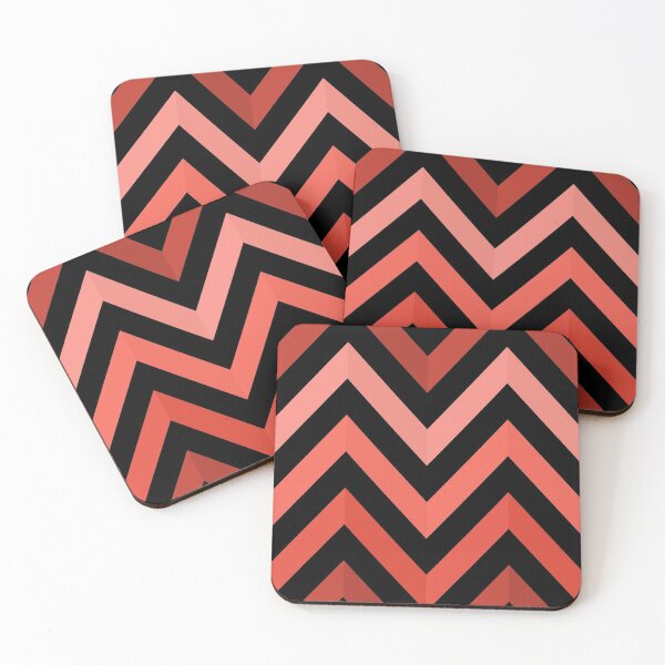 Item preview, Herringbone Stripe Pattern, Black Red Pink designed and sold by inquestyle.