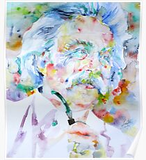 MARK TWAIN - watercolor portrait Poster