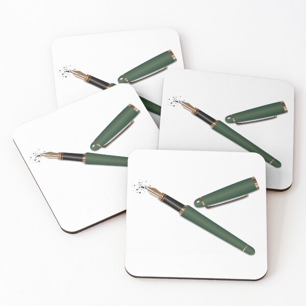 Item preview, Fountain Pen (Dark Green) designed and sold by BehaveBookishly.