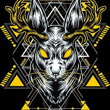 Artwork thumbnail, Geometric Mythical Rabbit by VibrantGifts