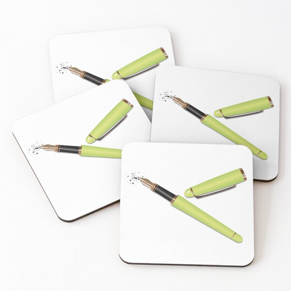 Item preview, Fountain Pen (Lime Green) designed and sold by BehaveBookishly.