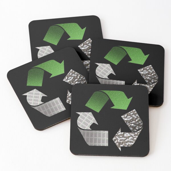 Item preview, Recycle symbol with newspaper glass and metal designed and sold by MarkUK97.