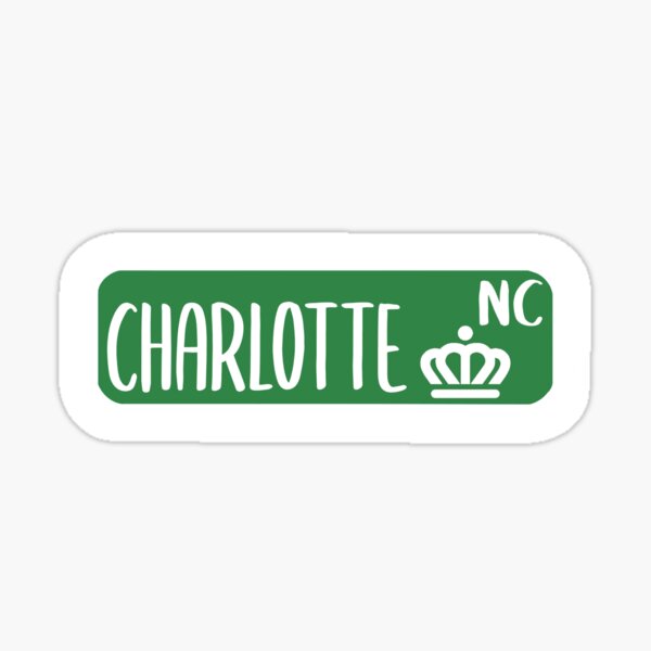 Aperçu de l'œuvre Charlotte NC - Plaque de rue créée et vendue par vinylbyelissa.
