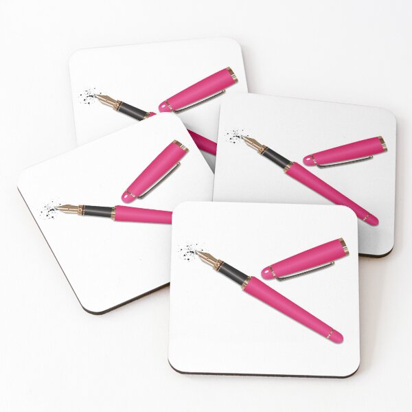 Item preview, Fountain Pen (Bright Pink) designed and sold by BehaveBookishly.