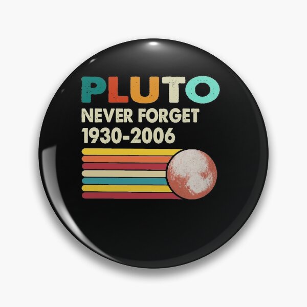 Pluto Cutout Pronoun Pin
