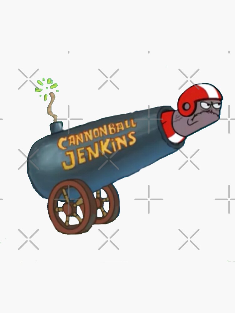 "Cannonball Jenkins" Sticker for Sale by rzlatssunrise Redbubble