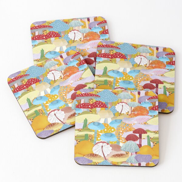 Item preview, Colorful Mushrooms designed and sold by Amy Hadden.