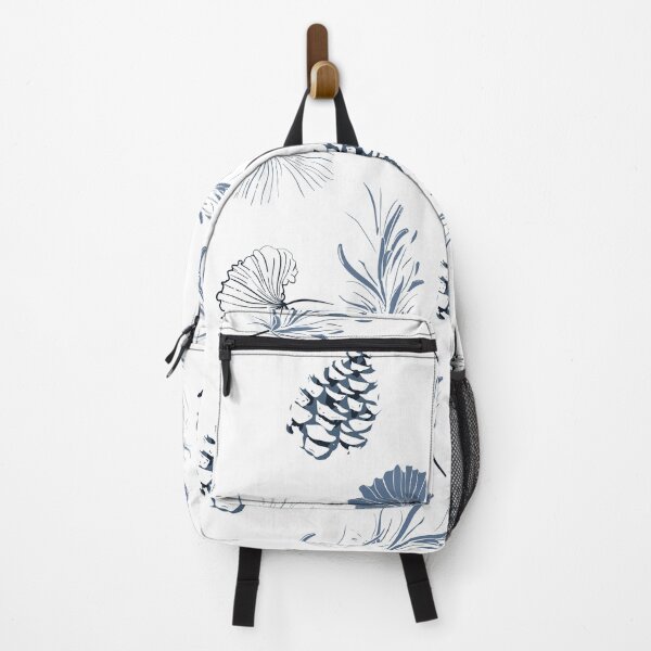 Item preview, Blue White Ginkgos & Pines designed and sold by mischellero.