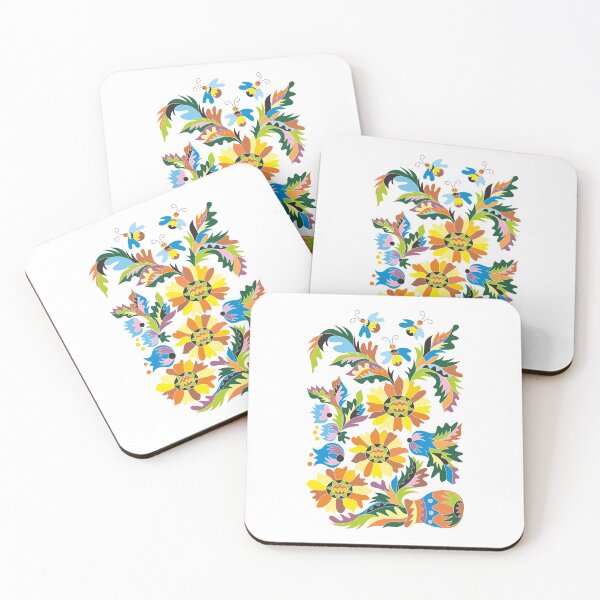 Item preview, Bees and sunflowers. Bellflowers or little bell. designed and sold by oleo79.