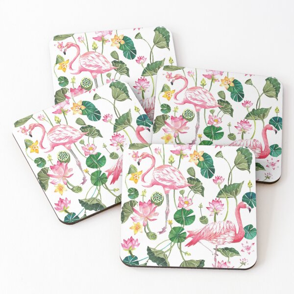 Item preview, Flamingos and Flowers designed and sold by Designs By Creation.