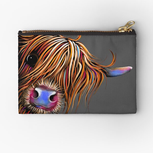 Vista previa del artículo con la obra «ESTAMPADO DE VACA ESCOCESA DE HIGHLAND, "SUGAR LUMP ON GREY", DE SHIRLEY MACARTHUR», diseñado y vendido por Shirley MacArthur Limited.
