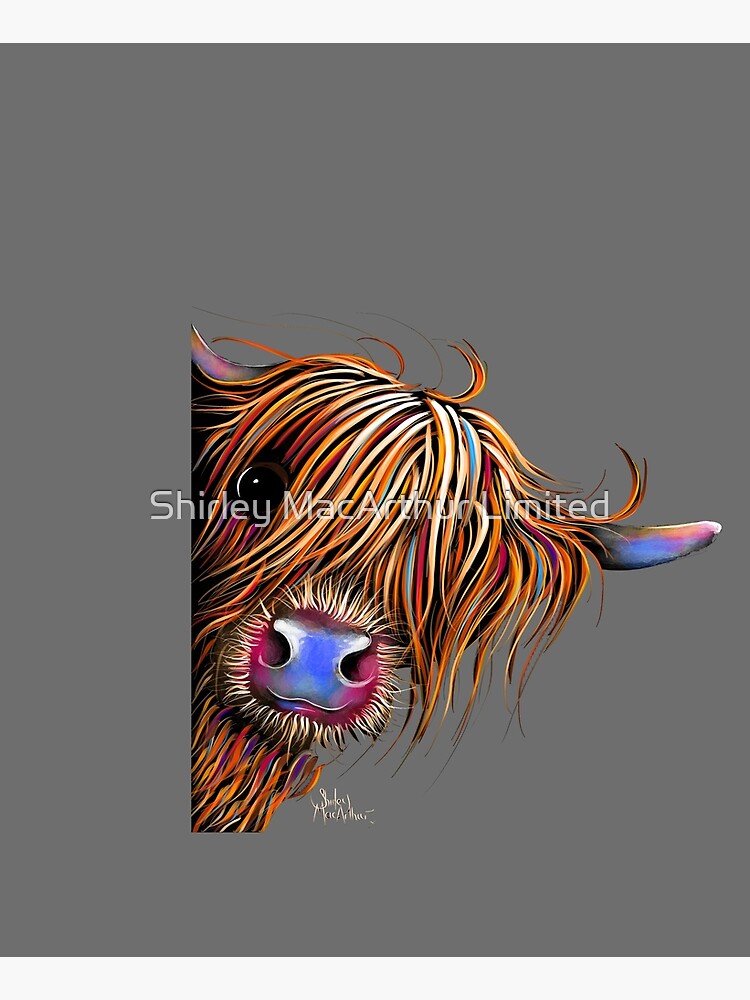 HiGHLaND CoW PRiNT SCoTTiSH ' SuGaR LuMP oN GReY ‘ BY SHiRLeY MacARTHuR by ShirleyMacA