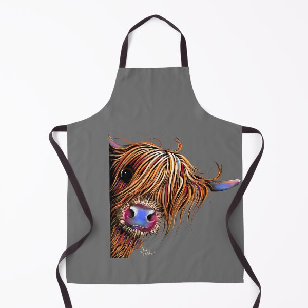 Item preview, HiGHLaND CoW PRiNT SCoTTiSH ' SuGaR LuMP oN GReY ‘ BY SHiRLeY MacARTHuR designed and sold by Shirley MacArthur Art.