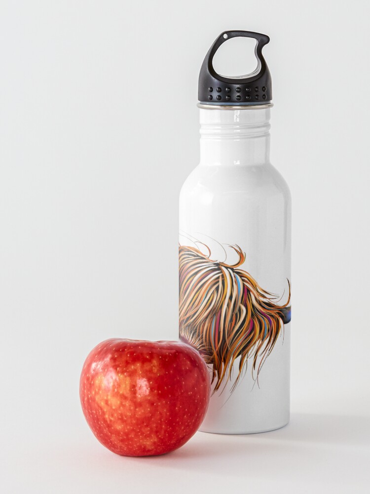 Alternate view of HiGHLaND CoW PRiNT SCoTTiSH ' SuGaR LuMP oN GReY ‘ BY SHiRLeY MacARTHuR Water Bottle