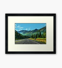 Cycling in Denali Framed Print
