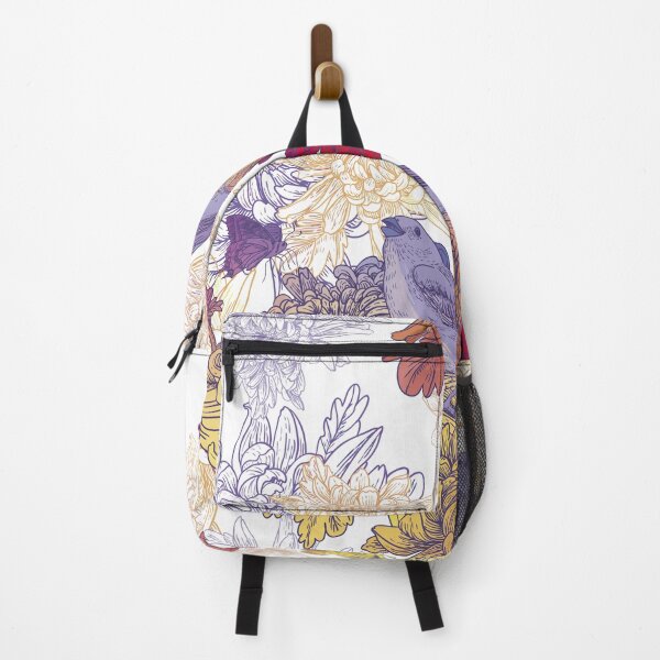Item preview, Chrysanthemums & birds Rainbow Pattern designed and sold by mischellero.