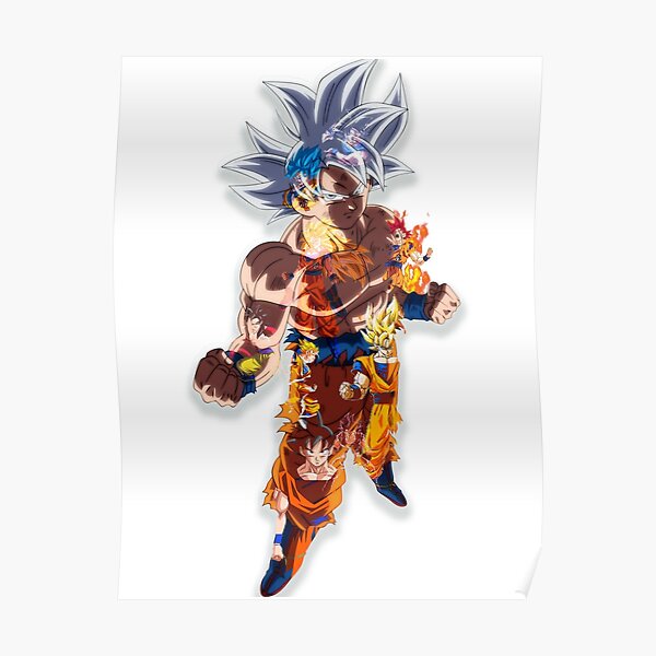 Goku All Forms Posters Redbubble