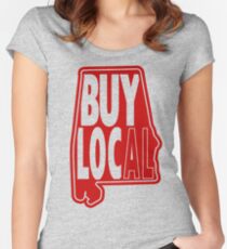 Buy Local Alabama Red Fitted Scoop T-Shirt