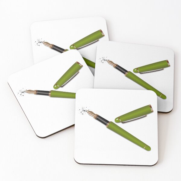 Item preview, Fountain Pen (Olive Green) designed and sold by BehaveBookishly.