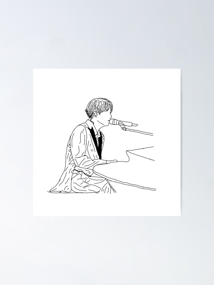 bts jin line art