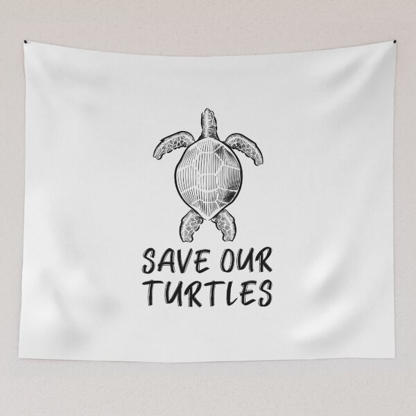 Item preview, Save Our Turtles Sketch of Turtle Black designed and sold by Telle Garcia.