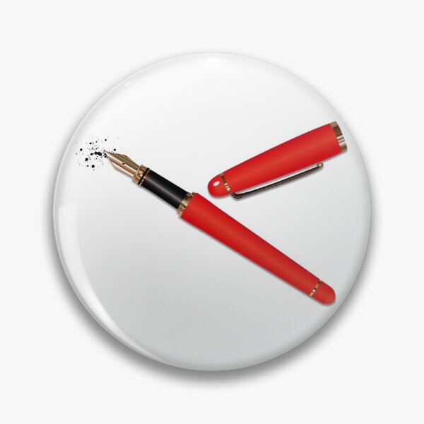 Item preview, Fountain Pen (Bright Red) designed and sold by BehaveBookishly.