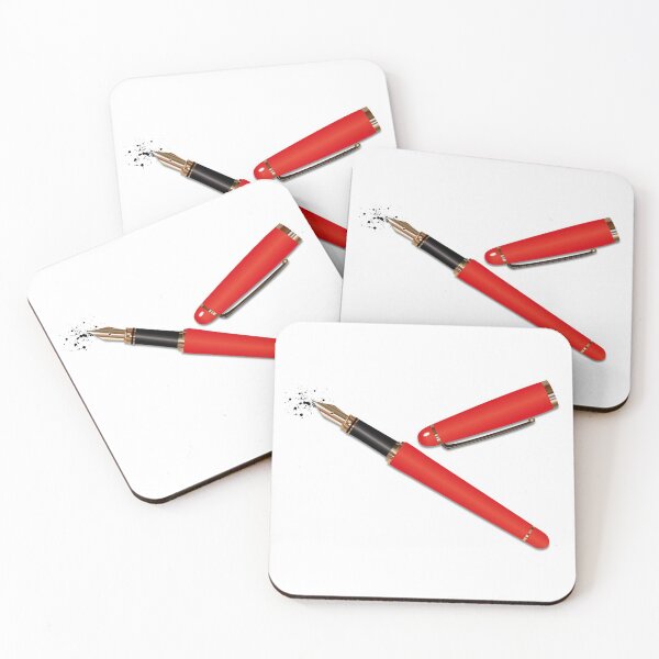 Item preview, Fountain Pen (Bright Red) designed and sold by BehaveBookishly.