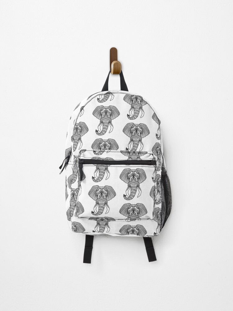Thumbnail 1 of 3, Backpack, Elephant Face designed and sold by RafikCreations.