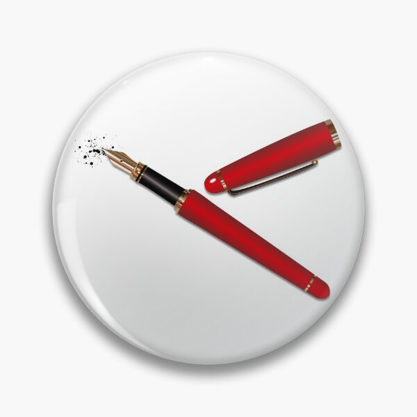 Item preview, Fountain Pen (Red) designed and sold by BehaveBookishly.