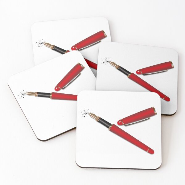 Item preview, Fountain Pen (Red) designed and sold by BehaveBookishly.