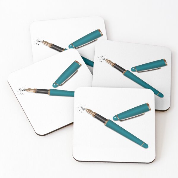 Item preview, Fountain Pen (Teal Blue) designed and sold by BehaveBookishly.