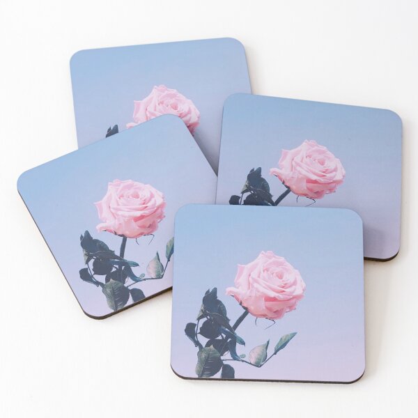 Item preview, Aesthetic pretty pastel pink rose flower blue sky designed and sold by samararibas.