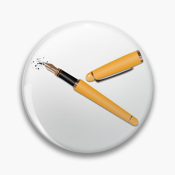 Item preview, Fountain Pen (Yellow) designed and sold by BehaveBookishly.