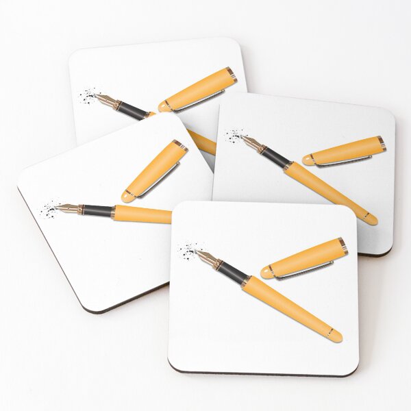 Item preview, Fountain Pen (Yellow) designed and sold by BehaveBookishly.