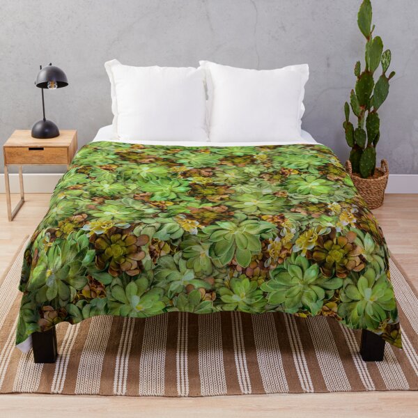 Item preview, Cactus and Flowers Green Pattern designed and sold by Designhub1000.