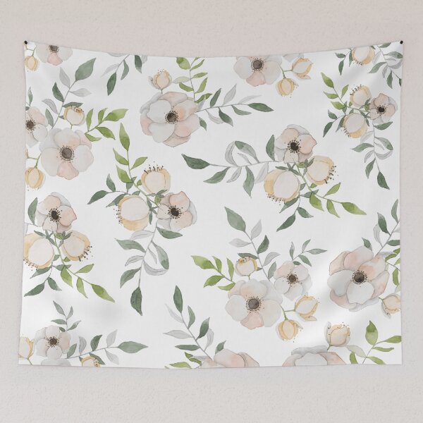 Item preview, Cute pink watercolor flowers designed and sold by mischellero.