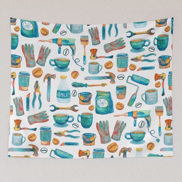 Item preview, Coffee and Construction designed and sold by Gingerlique.