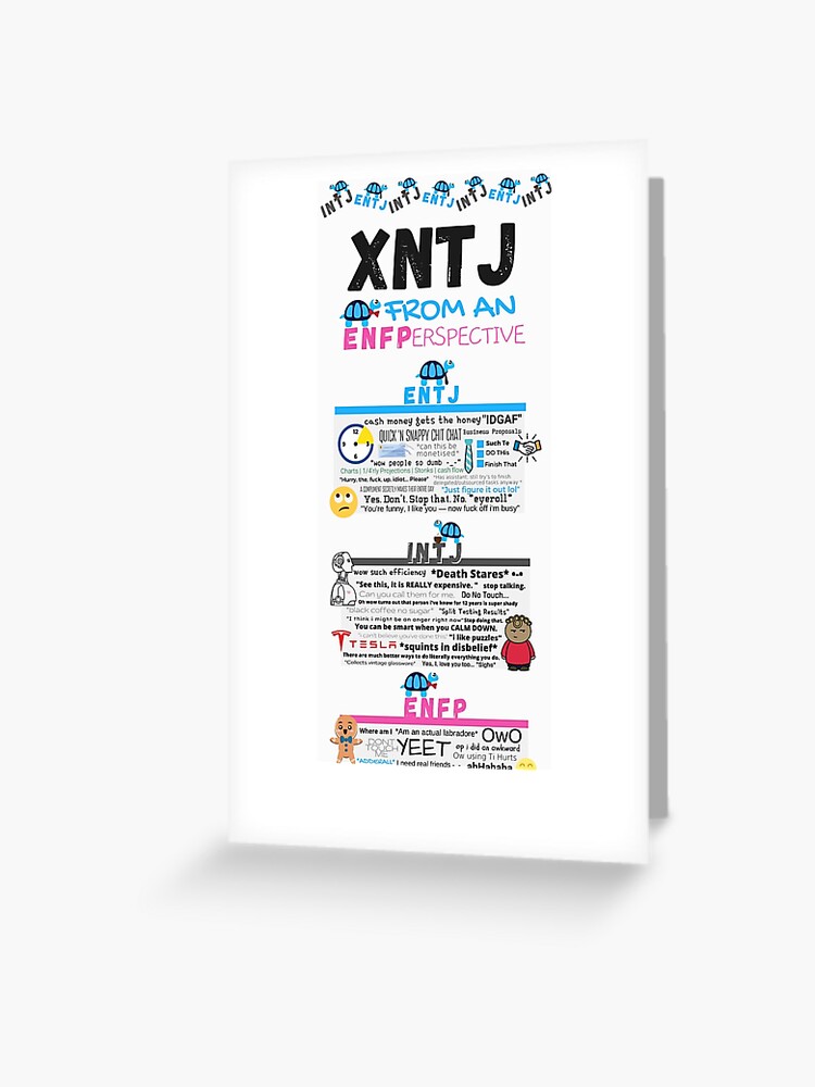 MBTI Type 16 Personality Postcard AI INTJ INTP ENTJ ENTP - Shop shadoowww  Cards & Postcards - Pinkoi