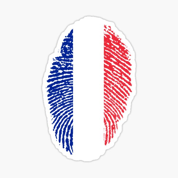 Item preview, Bandera francesa de huellas dactilares designed and sold by P-I-R.