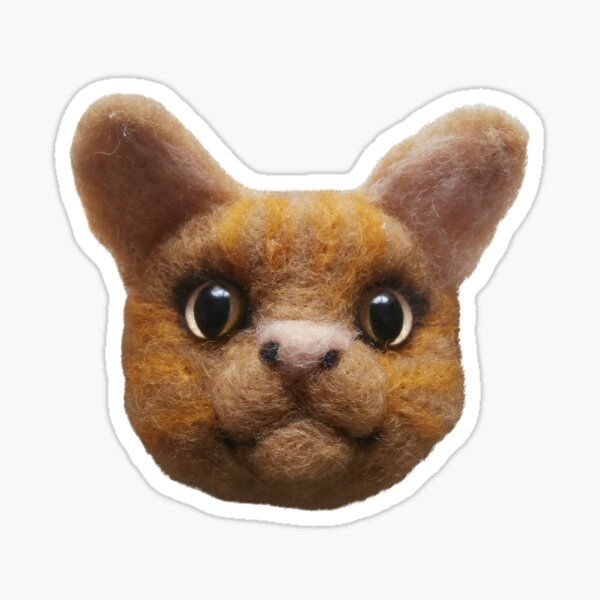 Ginger Cat Face Sticker