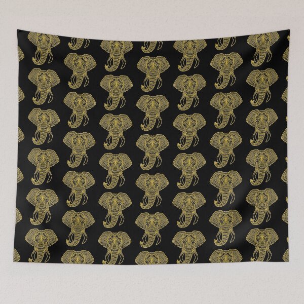 Item preview, Golden Elephant Face designed and sold by RafikCreations.